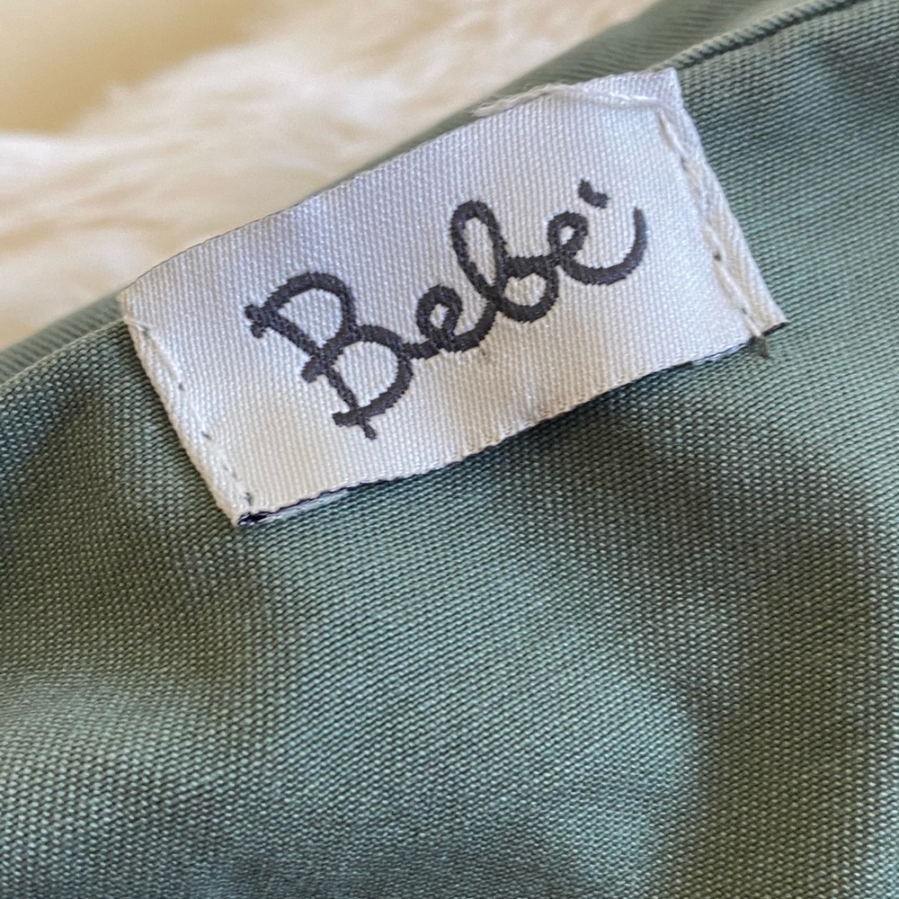 Bebe Boho Embellished Military Jacket - Army Green Size Large - Picture 14 of 15